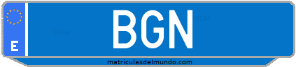 Matrícula de taxi BGN