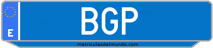 Matrícula de taxi BGP