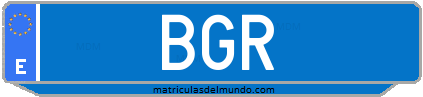 Matrícula de taxi BGR