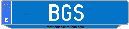 Matrícula de taxi BGS