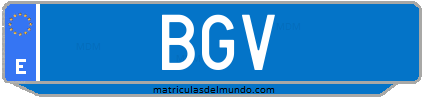 Matrícula de taxi BGV