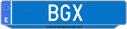 Matrícula de taxi BGX
