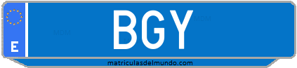 Matrícula de taxi BGY