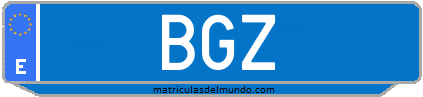 Matrícula de taxi BGZ