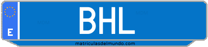 Matrícula de taxi BHL