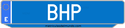 Matrícula de taxi BHP