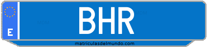 Matrícula de taxi BHR