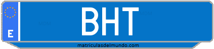 Matrícula de taxi BHT