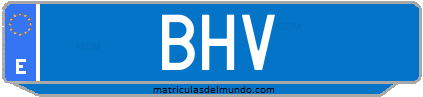 Matrícula de taxi BHV