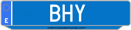 Matrícula de taxi BHY