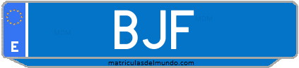 Matrícula de taxi BJF