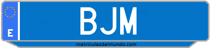 Matrícula de taxi BJM