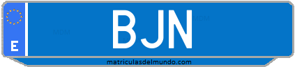 Matrícula de taxi BJN