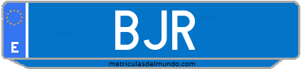 Matrícula de taxi BJR