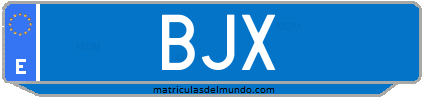 Matrícula de taxi BJX