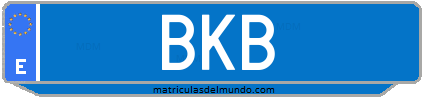 Matrícula de taxi BKB