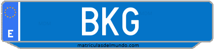 Matrícula de taxi BKG