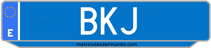 Matrícula de taxi BKJ
