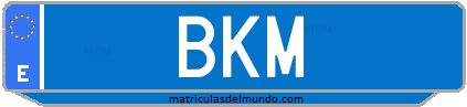 Matrícula de taxi BKM