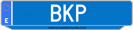 Matrícula de taxi BKP