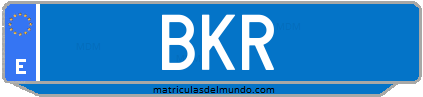 Matrícula de taxi BKR