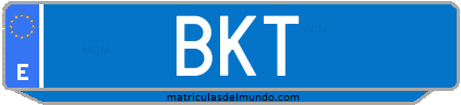 Matrícula de taxi BKT