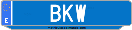 Matrícula de taxi BKW