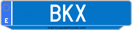 Matrícula de taxi BKX