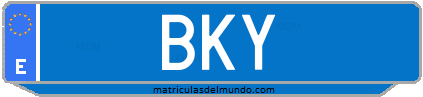 Matrícula de taxi BKY