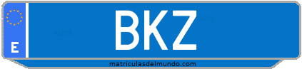 Matrícula de taxi BKZ