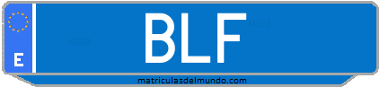 Matrícula de taxi BLF