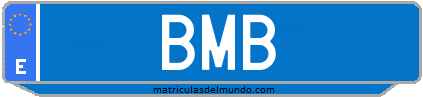 Matrícula de taxi BMB