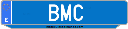 Matrícula de taxi BMC