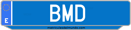 Matrícula de taxi BMD