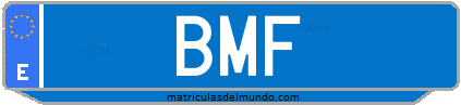 Matrícula de taxi BMF