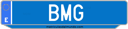 Matrícula de taxi BMG