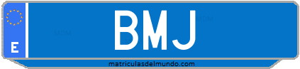 Matrícula de taxi BMJ