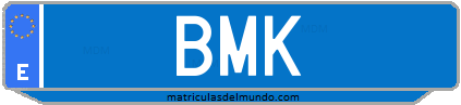 Matrícula de taxi BMK