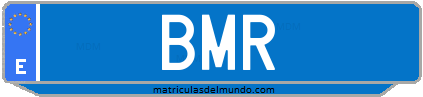 Matrícula de taxi BMR