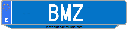 Matrícula de taxi BMZ