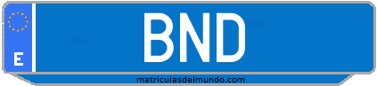 Matrícula de taxi BND