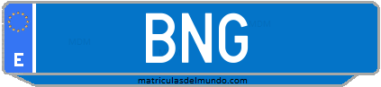 Matrícula de taxi BNG