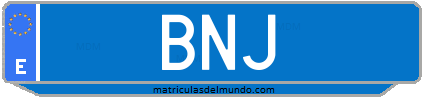 Matrícula de taxi BNJ