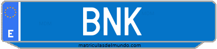 Matrícula de taxi BNK