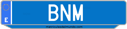 Matrícula de taxi BNM