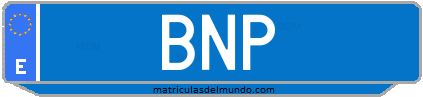 Matrícula de taxi BNP