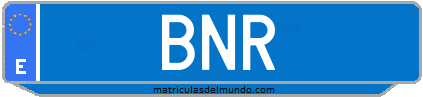 Matrícula de taxi BNR