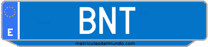 Matrícula de taxi BNT