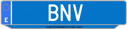 Matrícula de taxi BNV