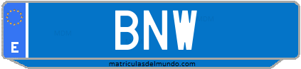 Matrícula de taxi BNW